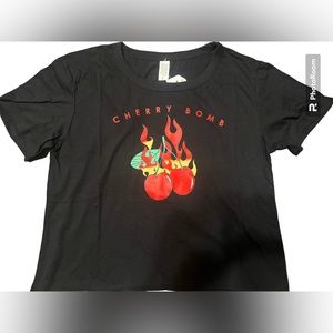 Cherry Bomb Black Graphic Tee